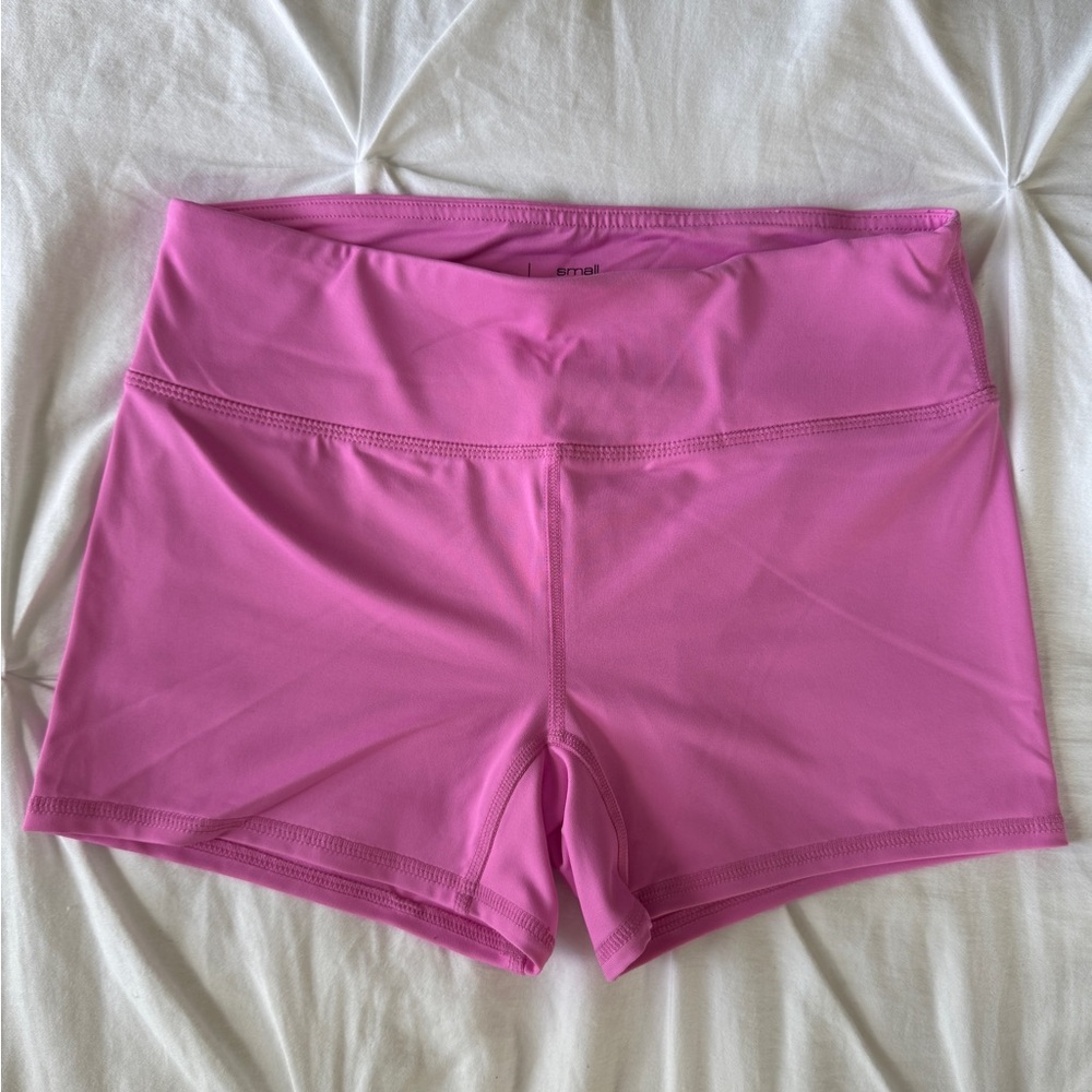 Pink Spandex Workout Shorts